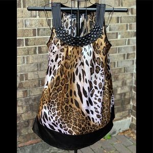 Animal Print Sleeveless Top